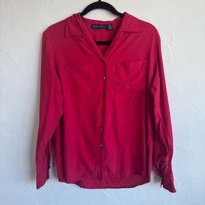 Vintage Anne Klein II Silk Button-Up Blouse